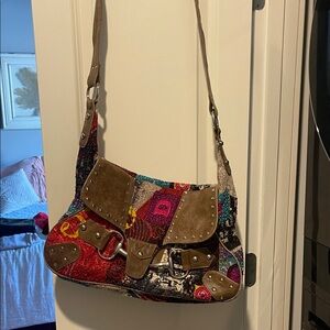 Multicolor Patchwork Shoulder Bag